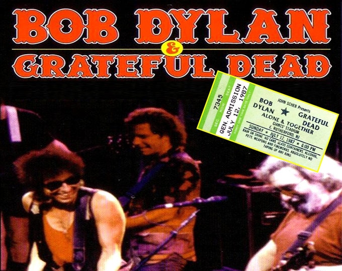 Bob Dylan & Grateful Dead " Live New Jersey 1987 " dvd/ Only For Collectors Quality 8.5/10