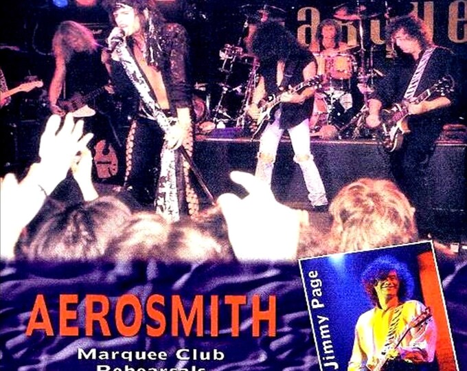 Aerosmith " The Marquee Rehersals plus Bonus Footage 1990 " dvd with Jimmy Page