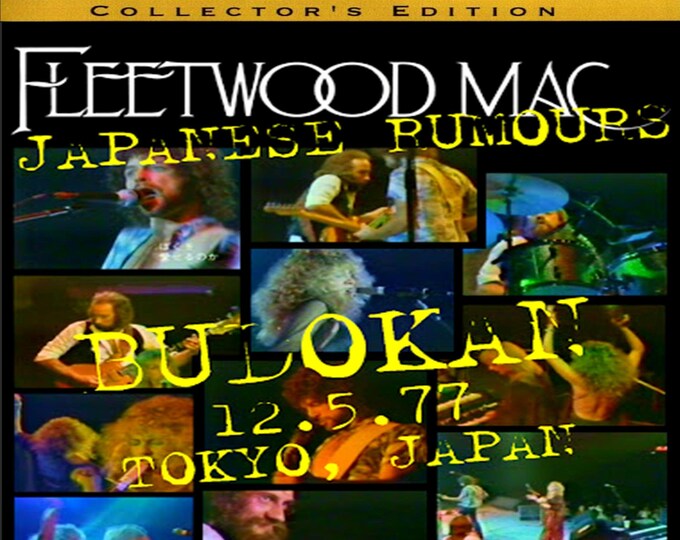 Fleetwood Mac " Rumors Tour At Budokan 1977 " dvd/Only For Collectors Quality 8/10