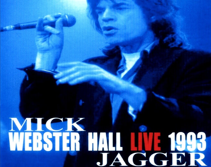 Mick Jagger " Live Webster Hall NY 1993 " dvd/Only For Collectors Quality 8/10