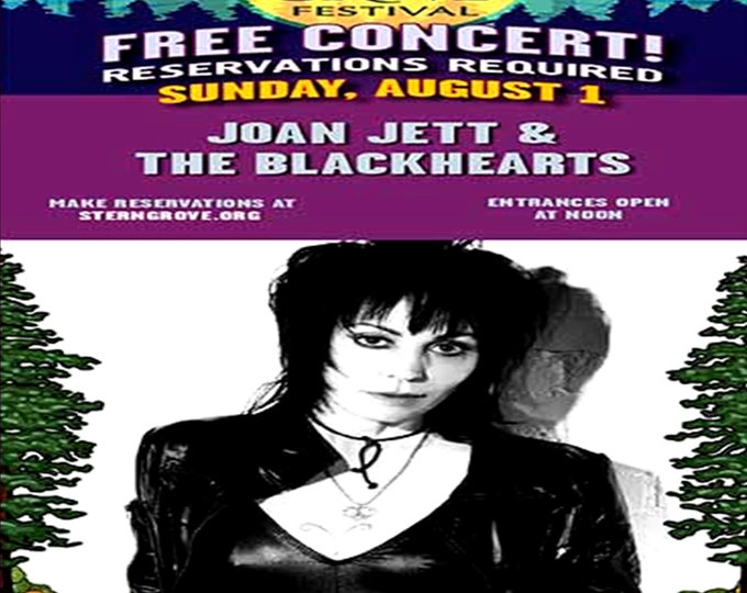 Joan Jett " Live Stern Grove Fest 2021 " dvd