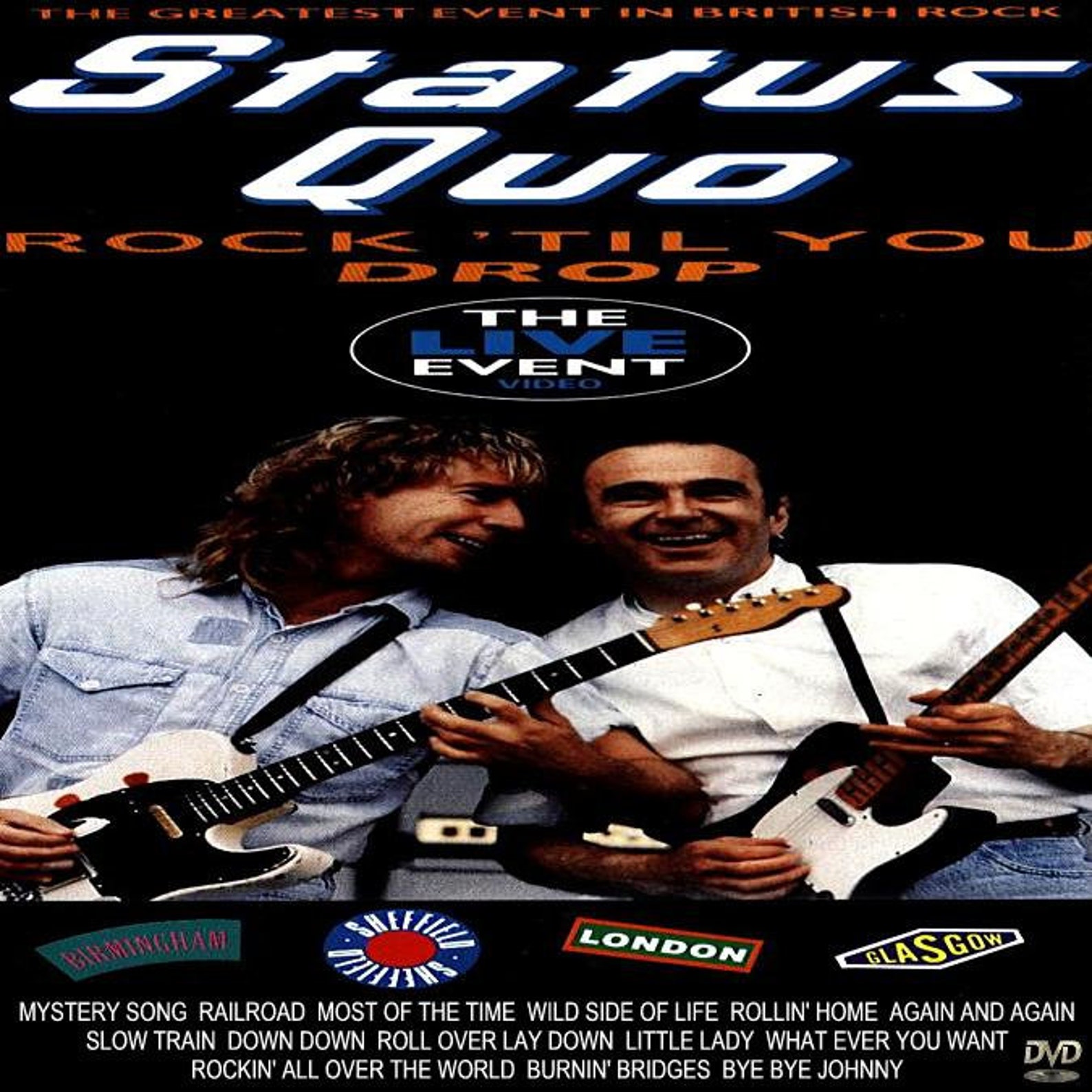 Status Quo Rock 'Til You Drop 1991 dvd | Etsy