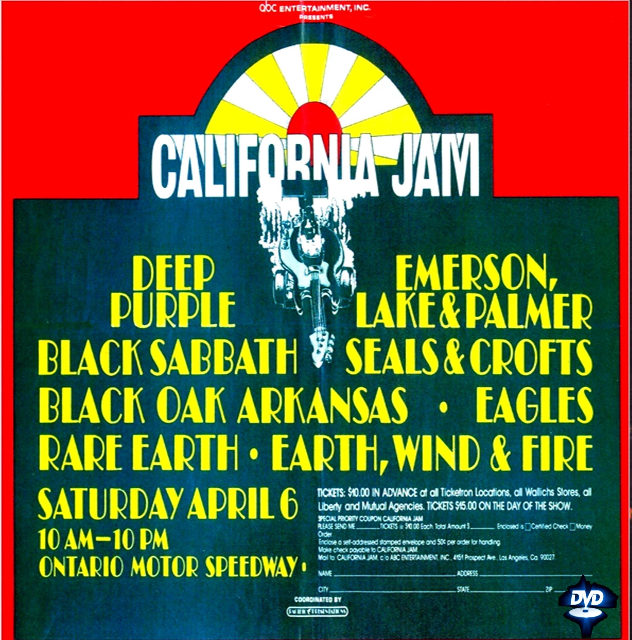 California Jam 1974 The Definitive Edition 3 dvds/ Only For Collectors