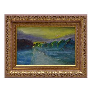 Original Oil painting Vintage, landscape, Ukrainian artist, One of a Kind