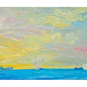 Original Oil Painting Seascape, Vintage , landscape, ukrainian artist