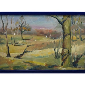 Original oil painting Vintage, Landscape, realism imprisianism, ukrainian artist, one of a kind, European fine art expressionism,Mid-century