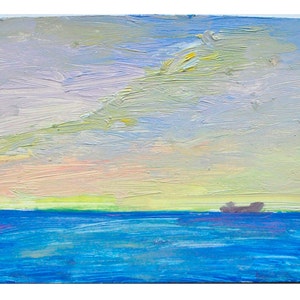 Original Oil Painting Seascape, Vintage , landscape, ukrainian artist