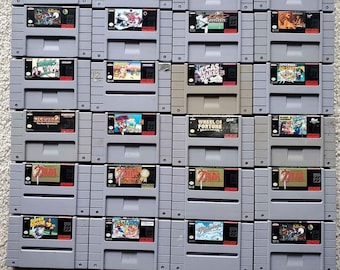 Authentische Super Nintendo SNES-Videospiele