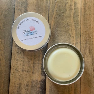 Hemp lotion bar, Avocado butter, Lotion Bar, dry skin, sensitive skin