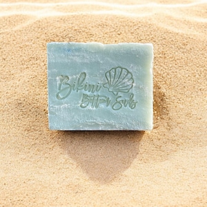 May include: A light blue bar of soap with the text "Bikini Bottom Suds" and a seashell graphic.