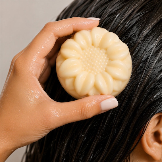 Hair Repair Conditioner Bar - Natural Shea Butter Solid Conditioner | Deep Conditioning for Dry Damaged Curly Hair | Handmade Hair Care