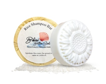 Rice Water Shampoo Bar, shampoo bar, rice shampoo, sls free, paraben free, hair, sensitive, healthy hair,