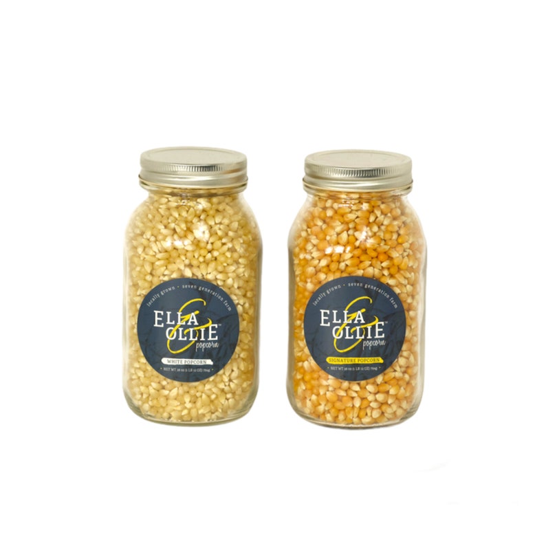 2 Jars of Popcorn Etsy