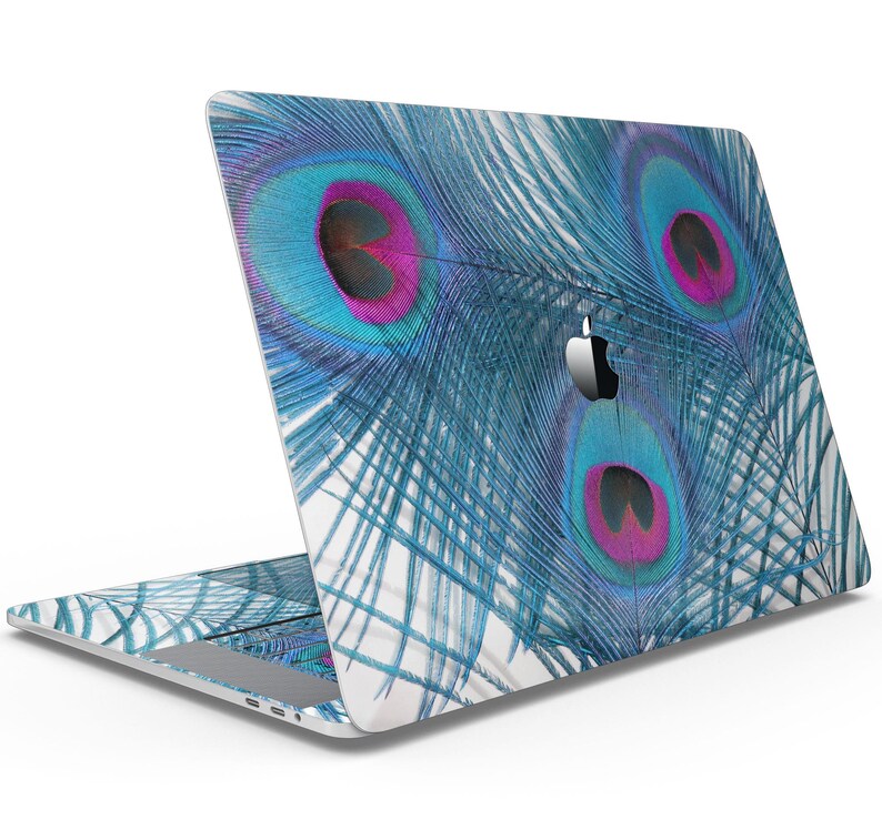 Skin Decal Wrap Kit Compatible with the Apple MacBook Pro Pro with Touch Bar or Air 11, 12, 13, 15 /& 16 - All Versions Blue Peacock