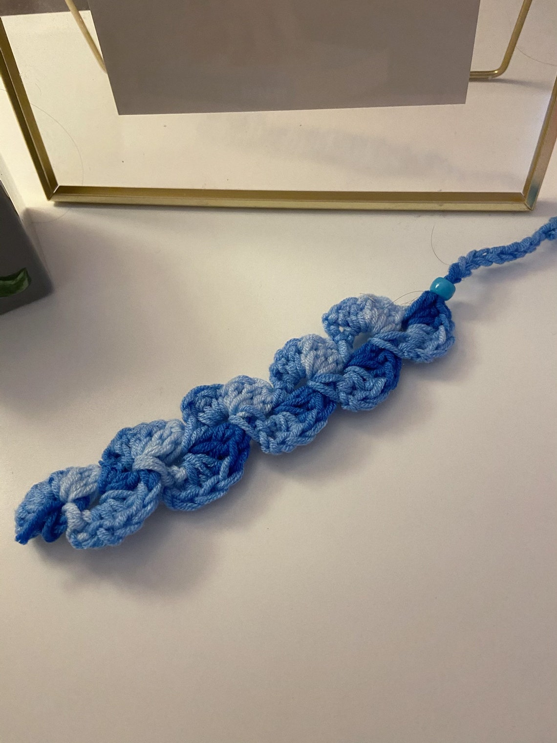 Blue handmade bookmark Etsy