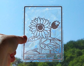 Suncatcher: Sunflower Vol.6, Tarot Card, Suncatcher, Suncatcherdecal, Suncatchersticker, Suncatcher, Rainbowmaker, Windowsticker