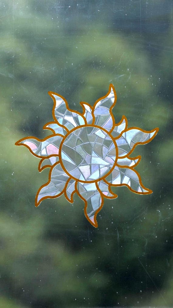 Sonnenfänger Fensterfolie "Kleine Sonne" | Fenstersticker | Fensterdeko | Suncatcher | Regenbogenmacher | kleines Geschenk | Dekoration