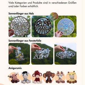 Suncatcher Window Film "Little Sun" | Window Sticker | Window Decoration | Suncatcher | Rainbow Maker | Small Gift | Decoration image 6