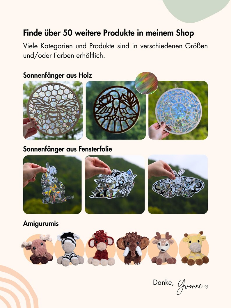 Suncatcher Window Film "Little Sun" | Window Sticker | Window Decoration | Suncatcher | Rainbow Maker | Small Gift | Decoration image 6