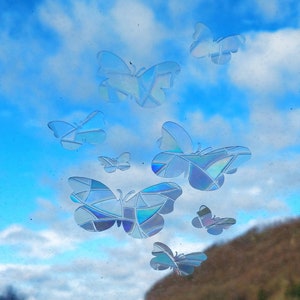 Set of 19: Butterfly Suncatcher, Butterflies, Suncatchersticker, Rainbowmaker, Windowdecal, Suncatcherdecal, window sticker, suncatcher image 2