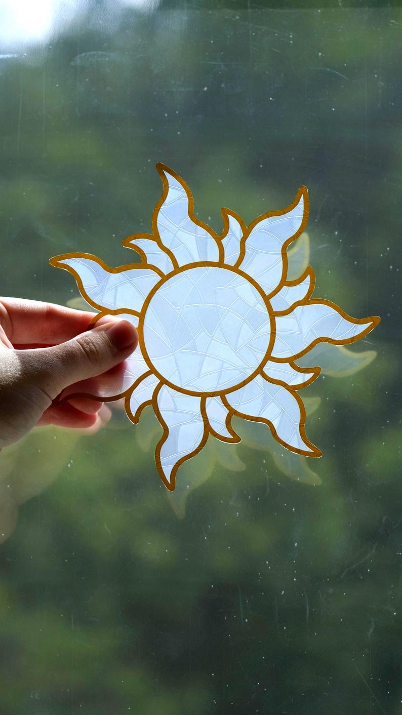 Suncatcher Window Film "Little Sun" | Window Sticker | Window Decoration | Suncatcher | Rainbow Maker | Small Gift | Decoration image 3