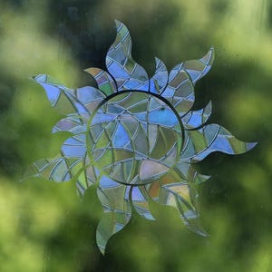 Sonnenfänger: Große Sonne, Suncatcher, Suncatchersticker, Fenstersticker, Rainbowmaker, Suncatcherdecal, Rainbowdecal, Fensterdekoration