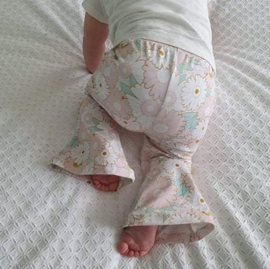 Baby Bell Bottoms Floral baby flares Baby Bells Flare Baby Etsy