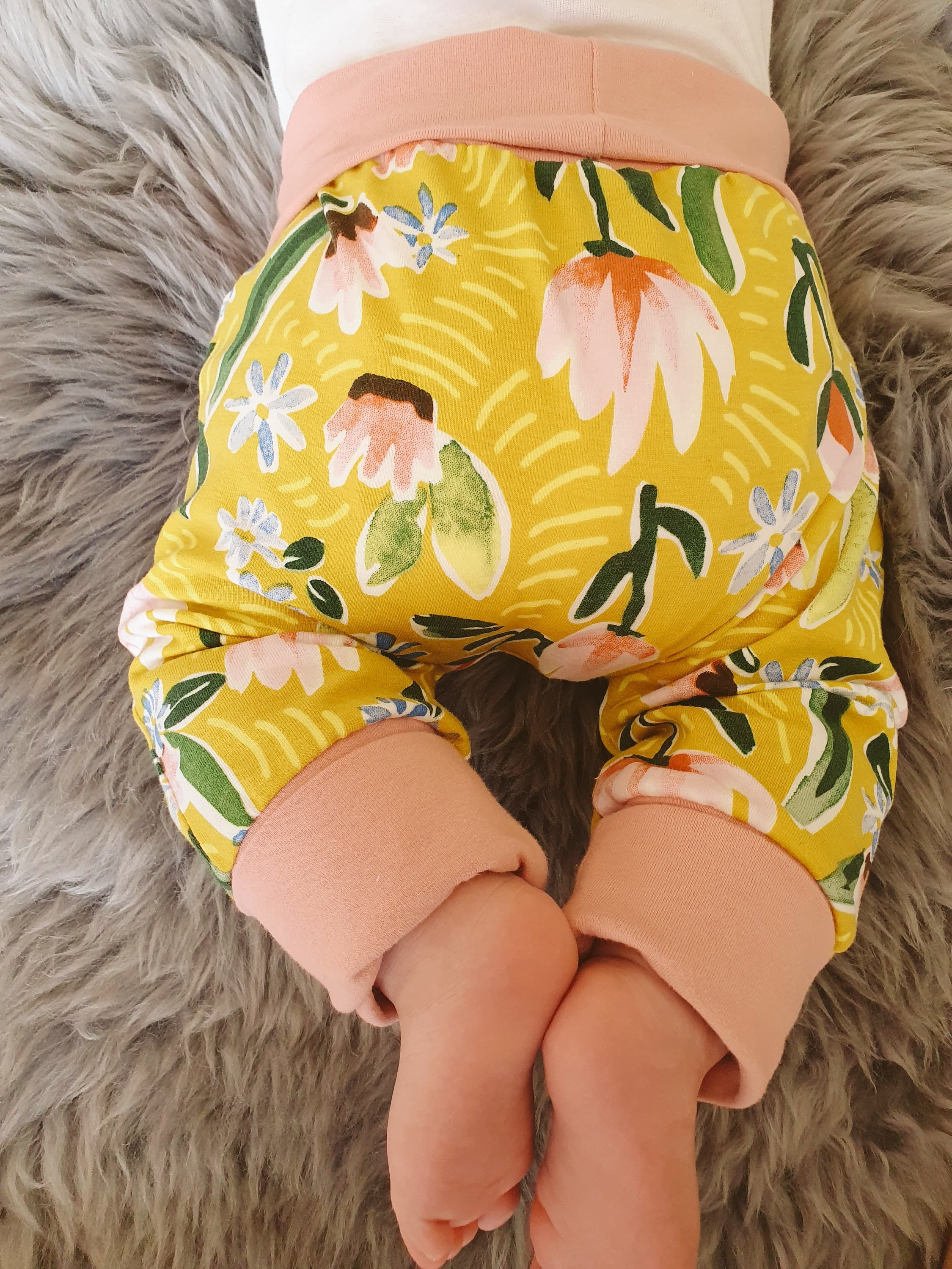 Grow With Me Jersey Pants blue floral harem harem baby Etsy