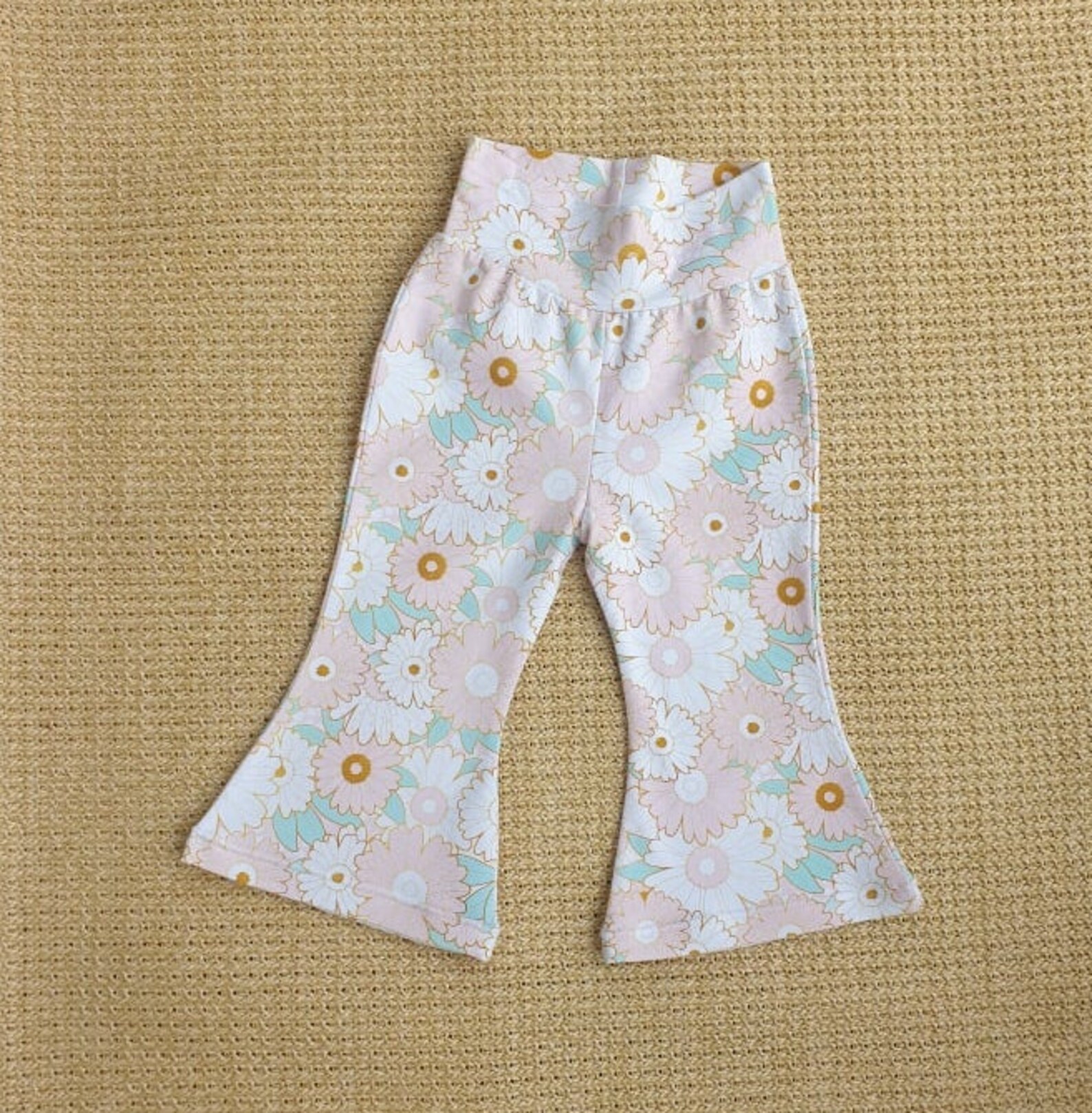 Baby Bell Bottoms Floral baby flares Baby Bells Flare Baby Etsy