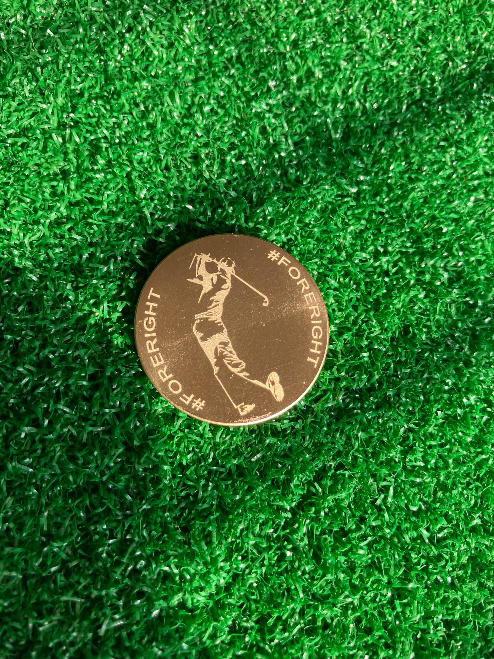 Solid Brass golf Ball Marker laser engraved gift Fathers Etsy