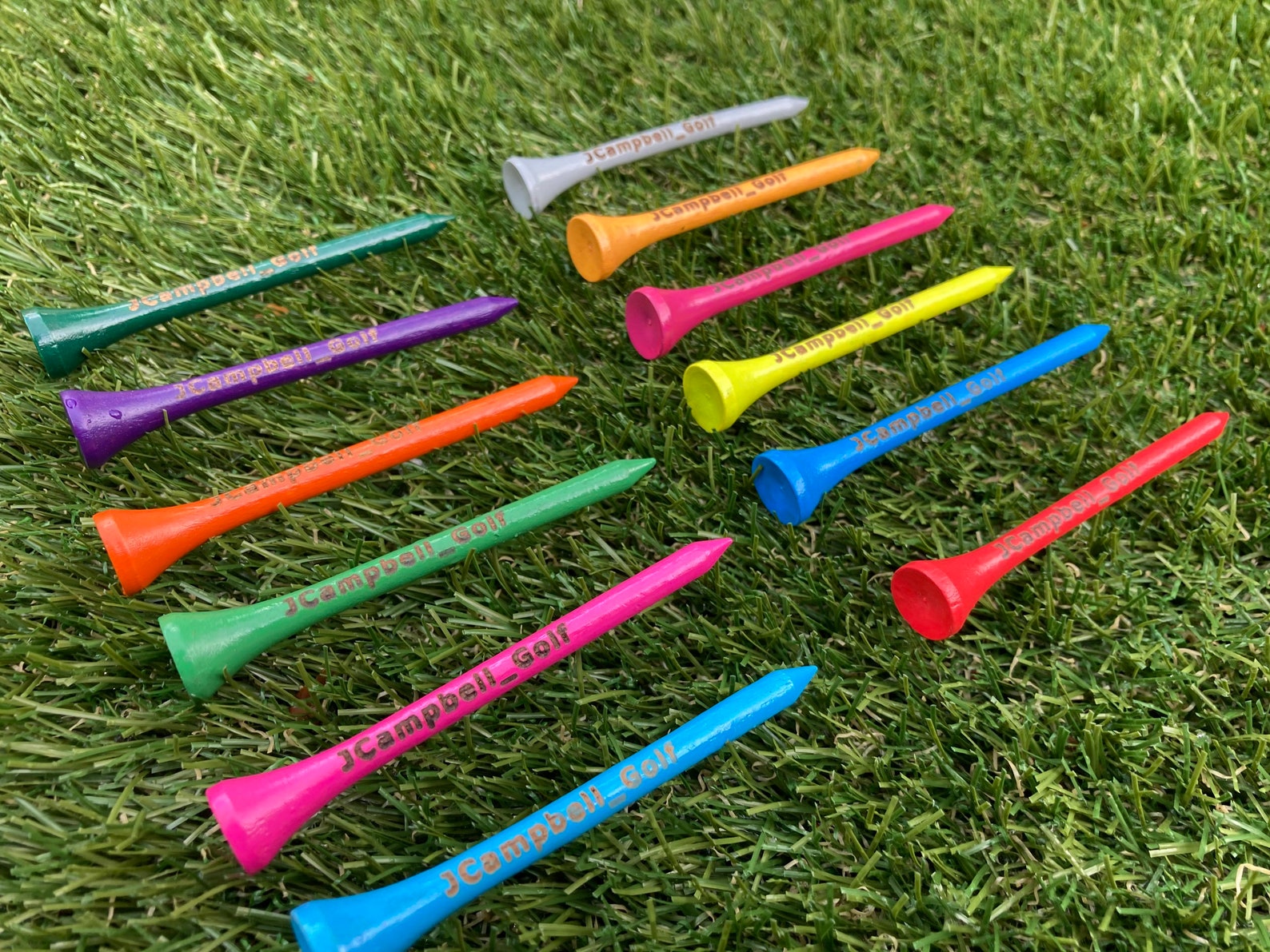 Personalised Engraved Golf Tee 70mm Multi Colours available. | Etsy