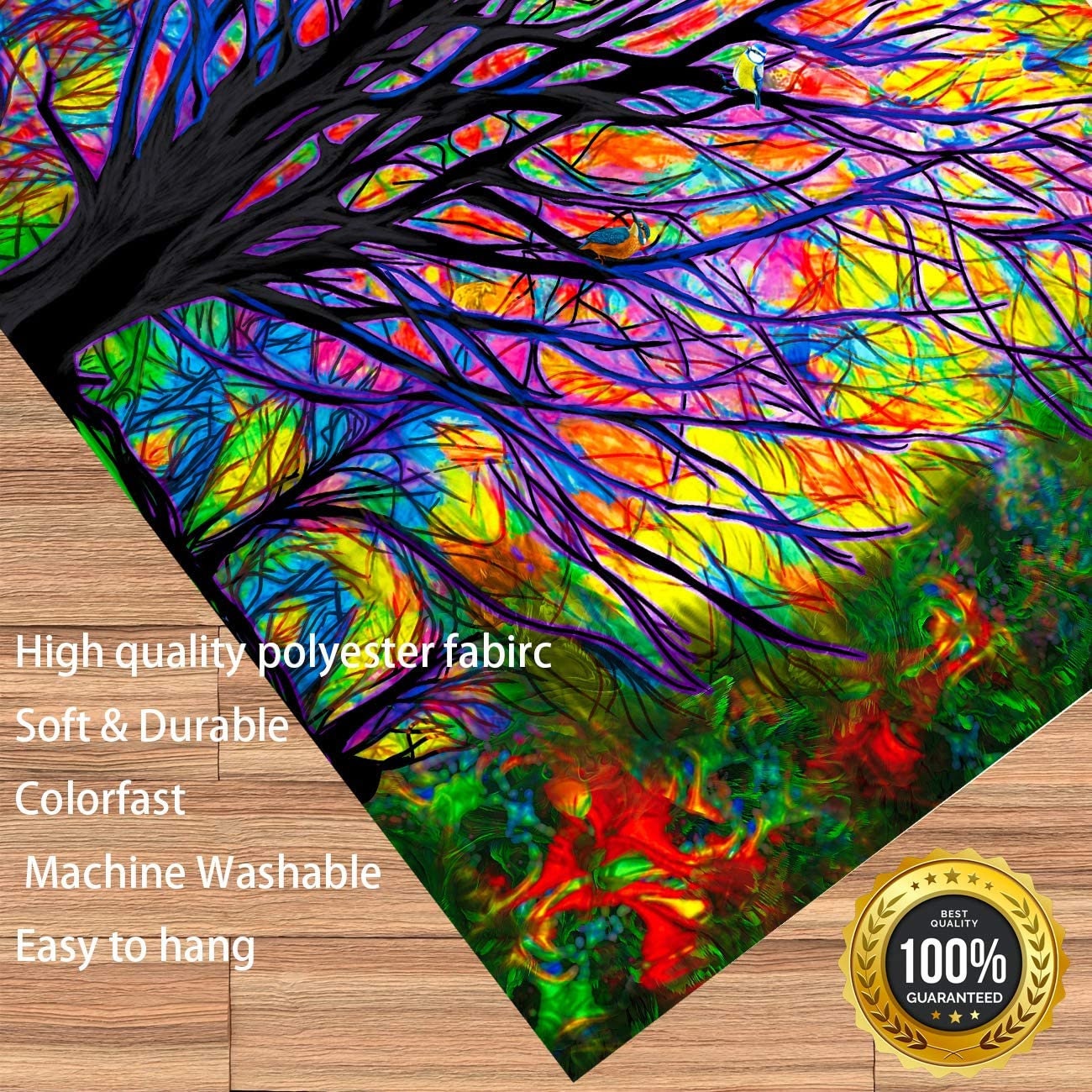 Colorful Tree Tapestry Wall Hanging Tree of Life Tapestries Etsy