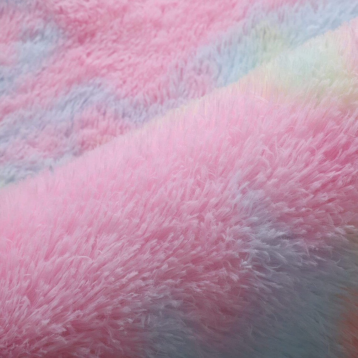Soft Rainbow Area Rugs Fluffy Colorful Rugs Cute Floor Etsy