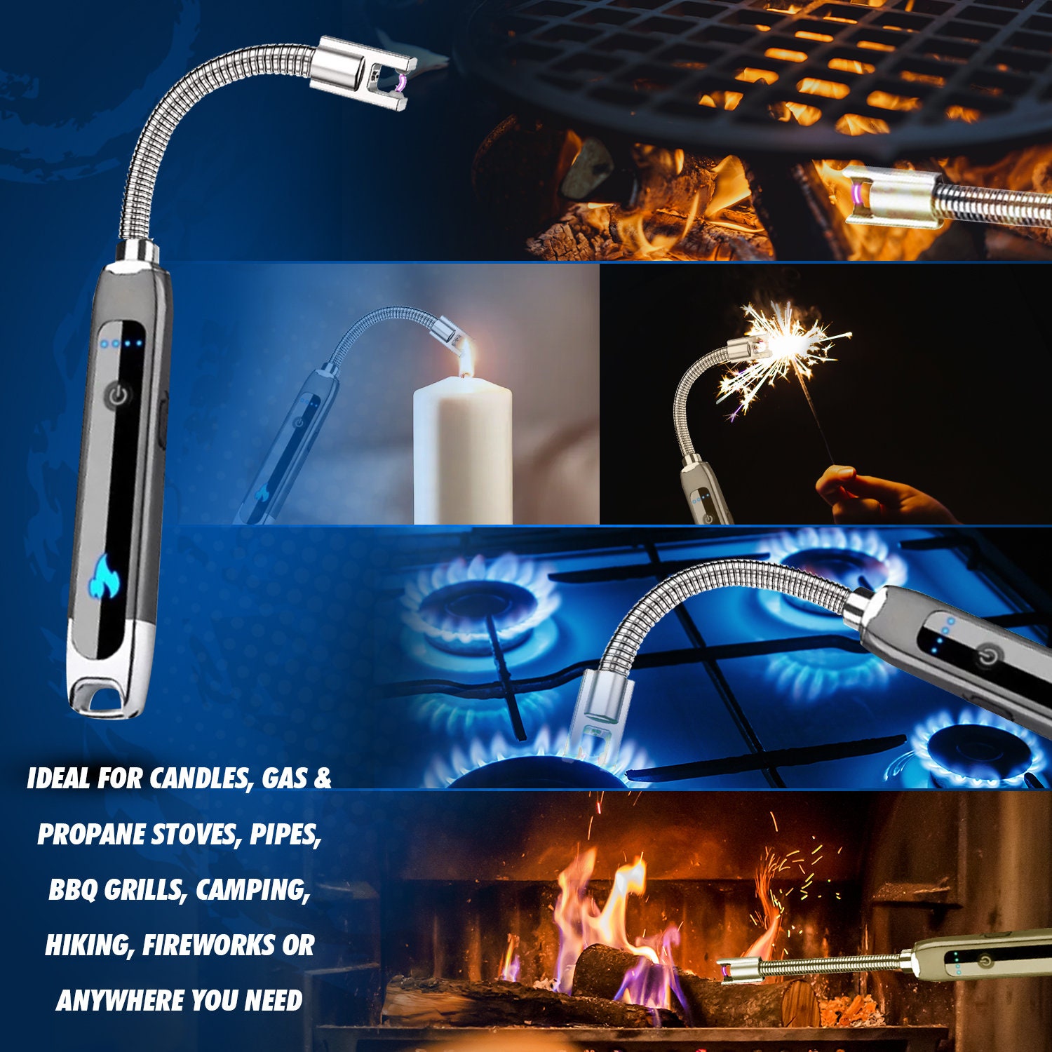 Candle Lighter Long Reach Electric Lighters for Camping bbq Etsy