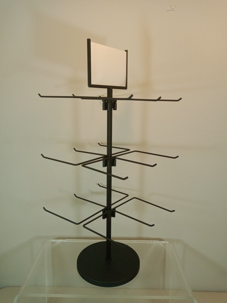 Counter Top Spinner Display Rack 3 Tier 18 Peg Etsy