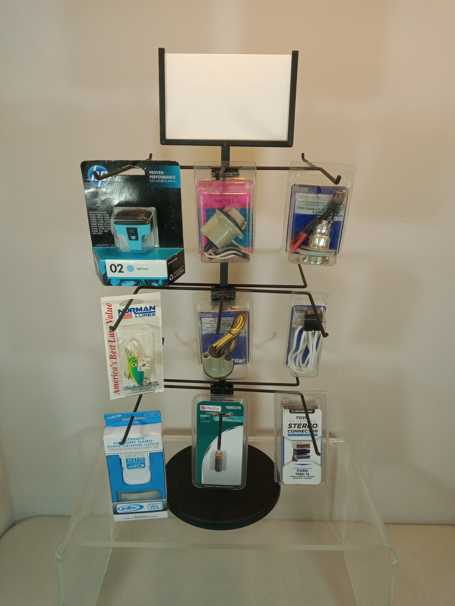 Counter Top Spinner Display Rack 3 Tier 18 Peg Etsy