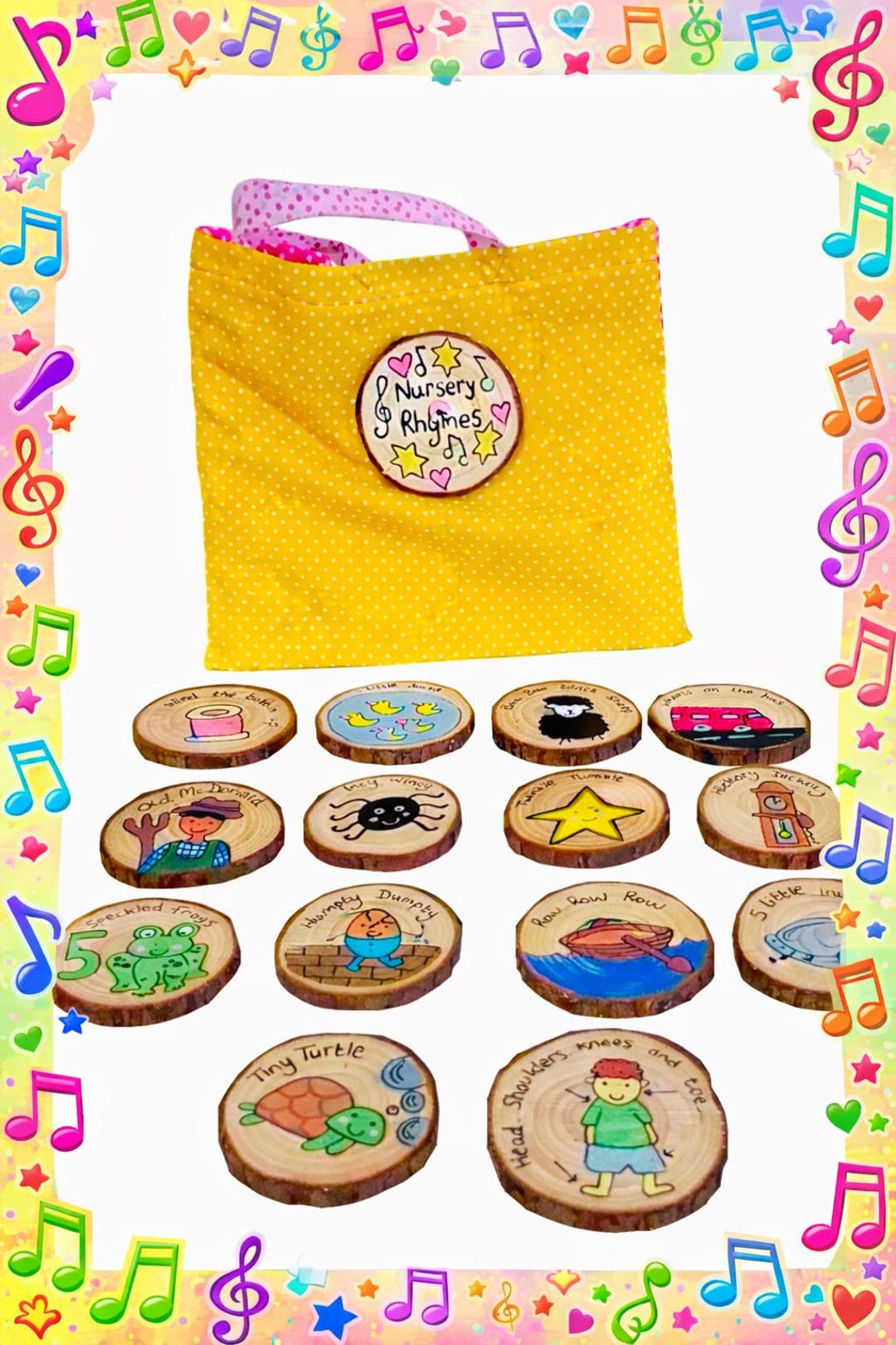 Nursery Rhyme Sack | Wooden Rhyme Props | Early Years Learning Toy ...