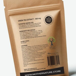 Green Tea Extract 550mg: Natural Polyphenol EGCG Supplement image 2