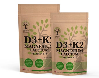 Vitamin D3 10000iu K2 MK7 Calcium Magnesium Vitamin B12 10000iu Natural Vitamin D3 Vegan Max Strength