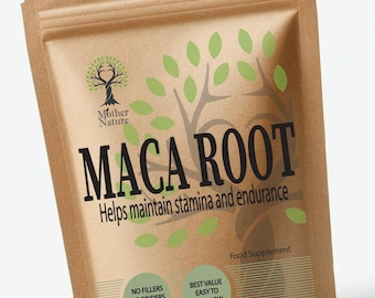 Maca Root Capsules: 600mg Vegan Supplement, UK Made