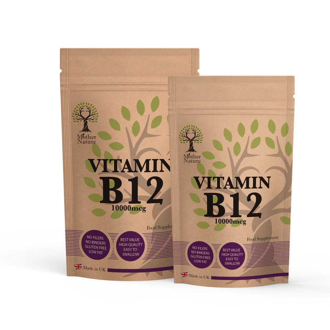Vitamin B12 High Strength 10000mcg Capsules B12 Supplement Vit B12
