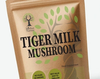 Tiger Milk Mushroom Capsules 500mg Mushroom Powder High Potency Natural Tiger Milk Vegan Supplements