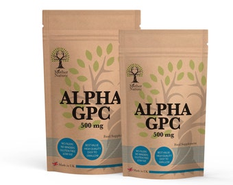 Alpha GPC 500mg Capsules Strongest & Effective Nootropic Alpha Gpc Supplement Vegan