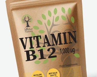Vitamin B12 - 1000mcg Capsules: Vegan Methylcobalamin Supplement