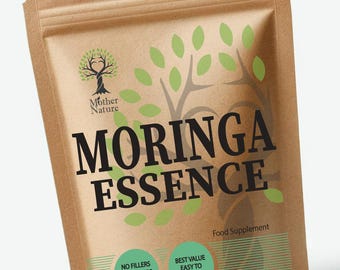 Cápsulas de Moringa 500mg: Suplemento Vegano à Base de Plantas
