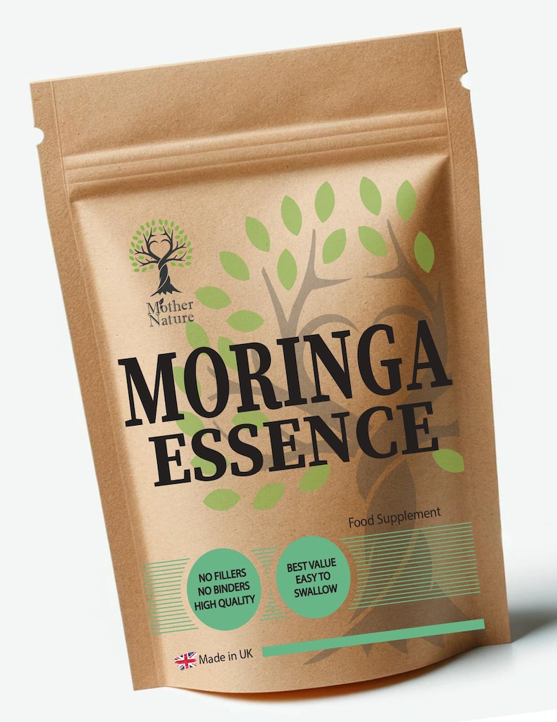 Moringa Capsules 500mg: Vegan Plant-Based Supplement image 1