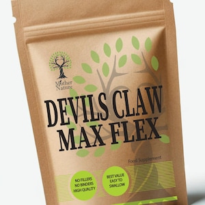 Devils Claw Capsules 500mg Natural Root Extract Clean Vegan Supplements