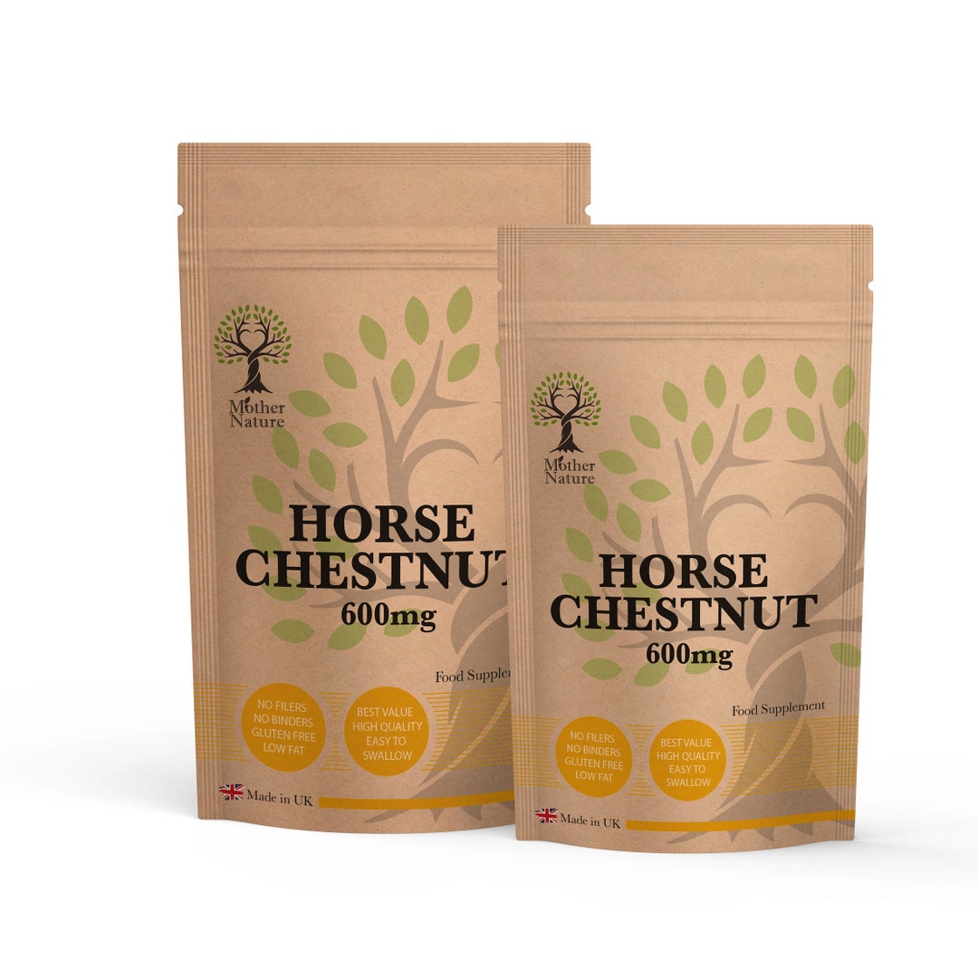 Horse Chestnut Capsules 600mg Extract Clean Natural Horse Chestnut