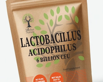 Probiotics 6 Billion Lactobacillus Acidophilus Bio Culture Probiotics for Men & Women Vegan Supplements