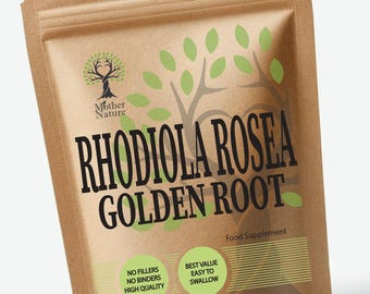 Rhodiola Rosea Capsules 500mg: Vegan Plant-Based Supplement